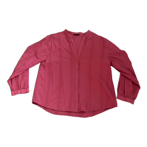 Zara pink broderet bluse