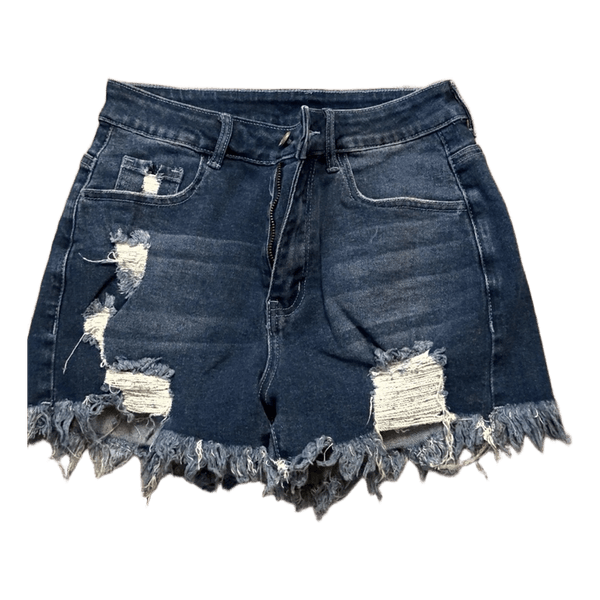 Mørkeblå denimshorts
