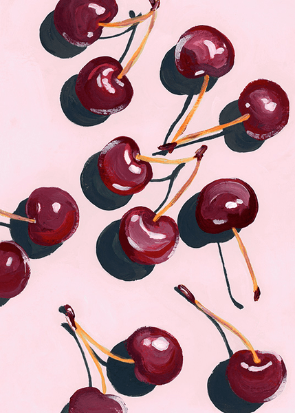 Cherry Art Poster