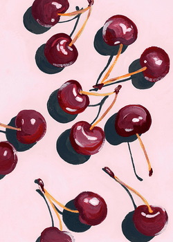 Cherry Art Poster