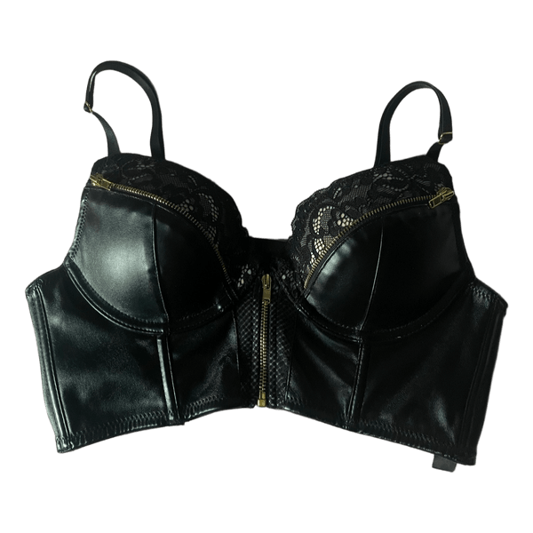 Black corset bra
