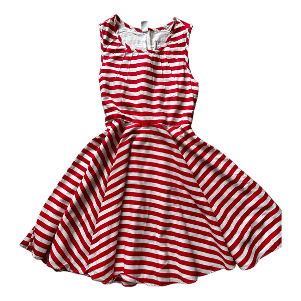Red white striped dress