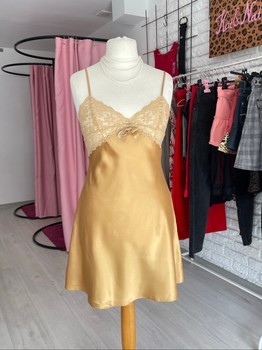 Gold satin lace camisole 💛
