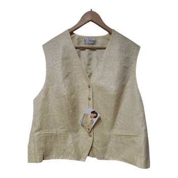 Cream patterned vest