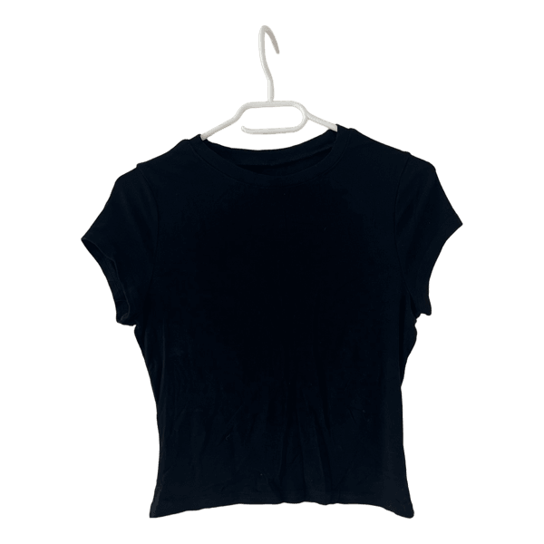 Sort kortærmet t-shirt
