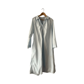 Vaaleansininen  kauluspaitamekko 40