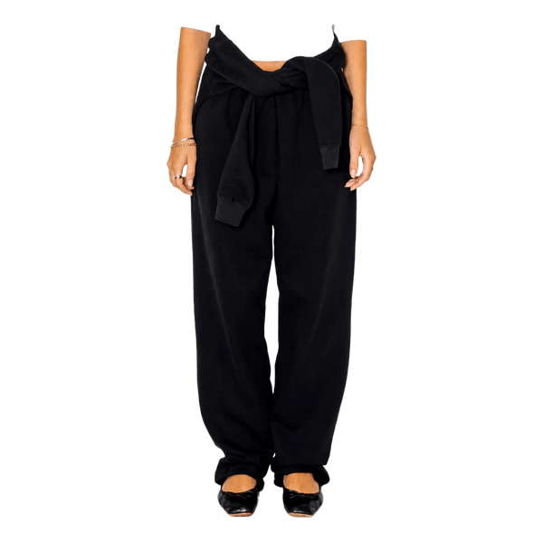 Sort sweatpants med elastic i bunden