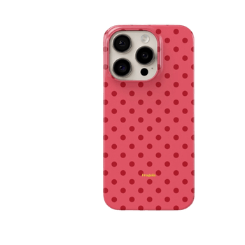 pink polkadot phone case