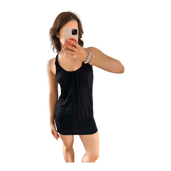 Black mini dress