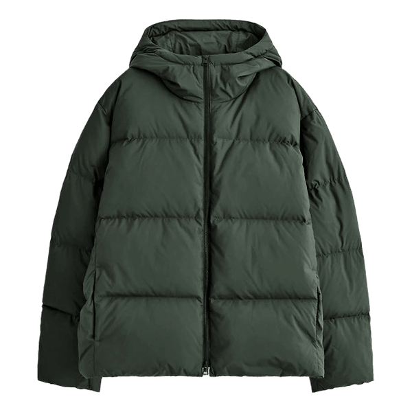 grøn Uniqlo vinter jakke