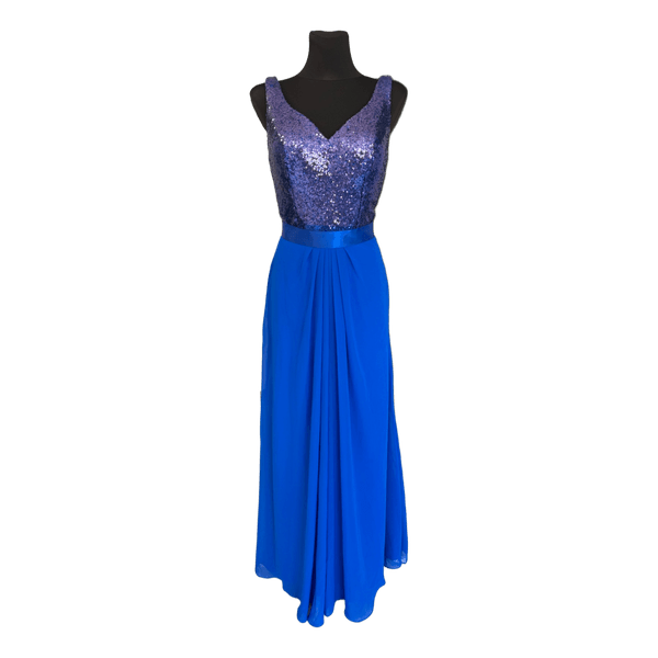Blue sequin maxi dress