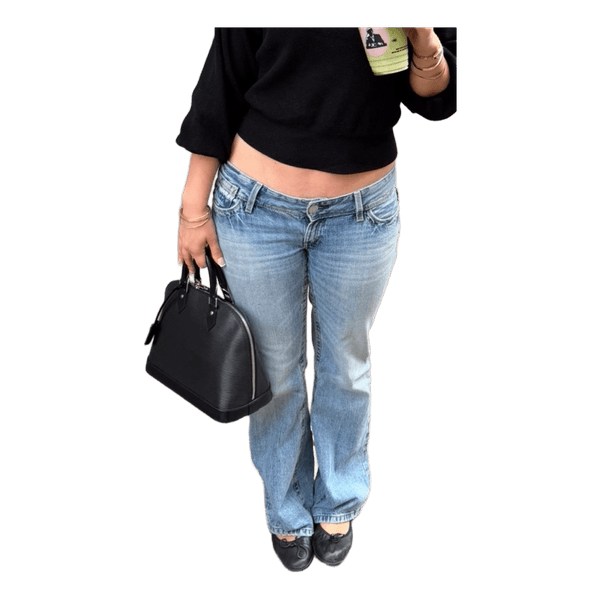 Blue low rise jeans