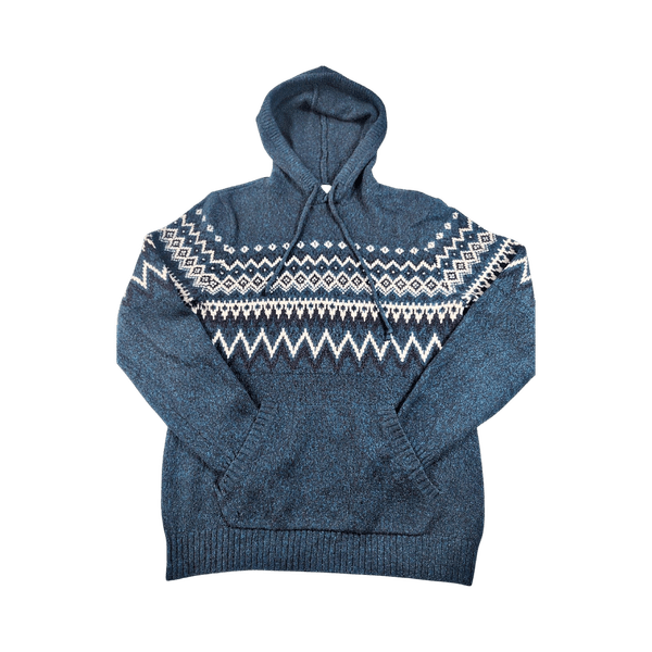 Old Navy Fair Isle Knit Hoodie Sweater - S/M