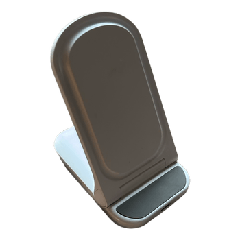 White wireless charging stand