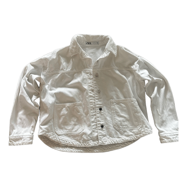 Zara hvid denim jakke