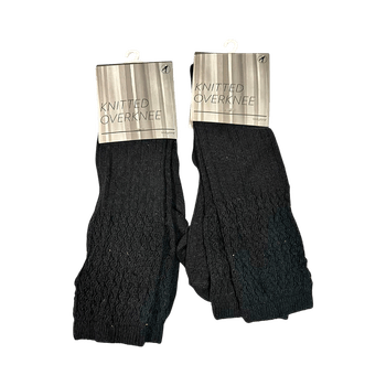 Mustat neulevartiset sukat, 2kpl