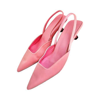 Vaaleanpunaiset slingback-korkokengät