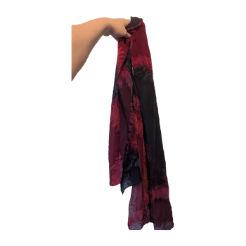 Pink and black patterned scarf