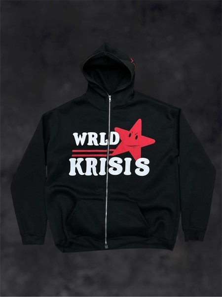Black zip-up hoodie