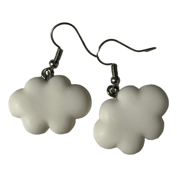 White cloud earrings