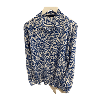 Zara printed satin shirt