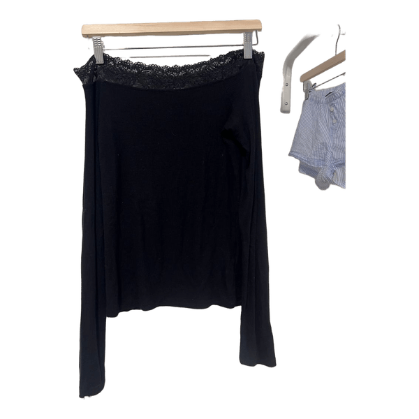 Black long sleeve top