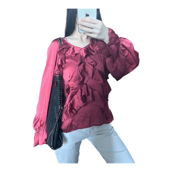 Burgundy röyhelöpaita