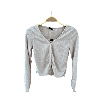 Ribbed cardigan set