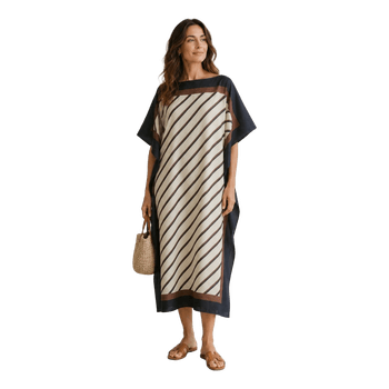Striped kaftan dress