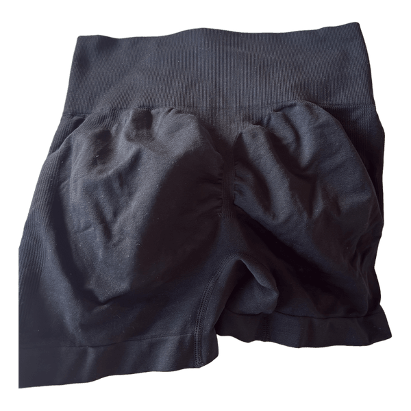 Sorte sømløse træningsshorts