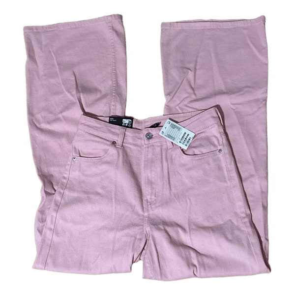 Pink wide leg jeans