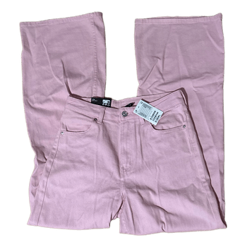 Pink wide leg jeans