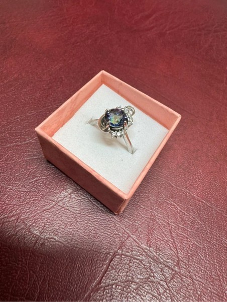 Exclusive Silver 925 ring with Mystic quartz | NOS
