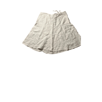 White linen wrap skirt