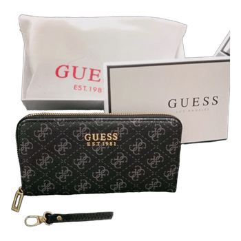 Guess black logo wallet