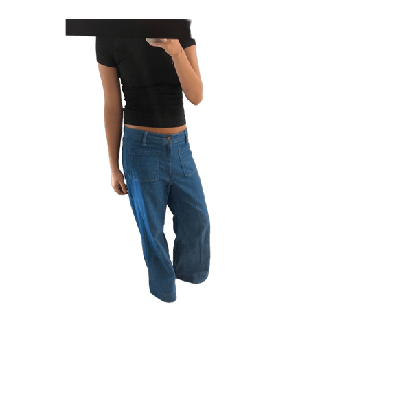 Blå wide leg jeans