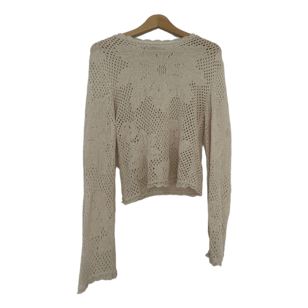 Zara Beige strikket trøje