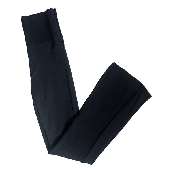 black fold-over pants