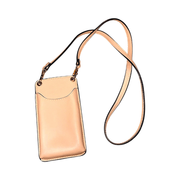 Beige crossbody phone pouch