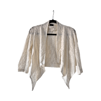 Luonnonvalkoinen pitsi jakku/bolero