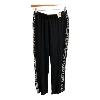 Black wide leg trousers