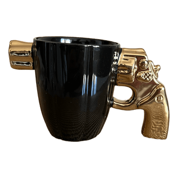 Black and gold mug