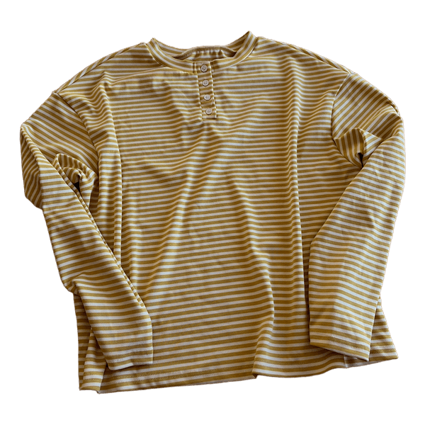 Stribet langærmet t-shirt