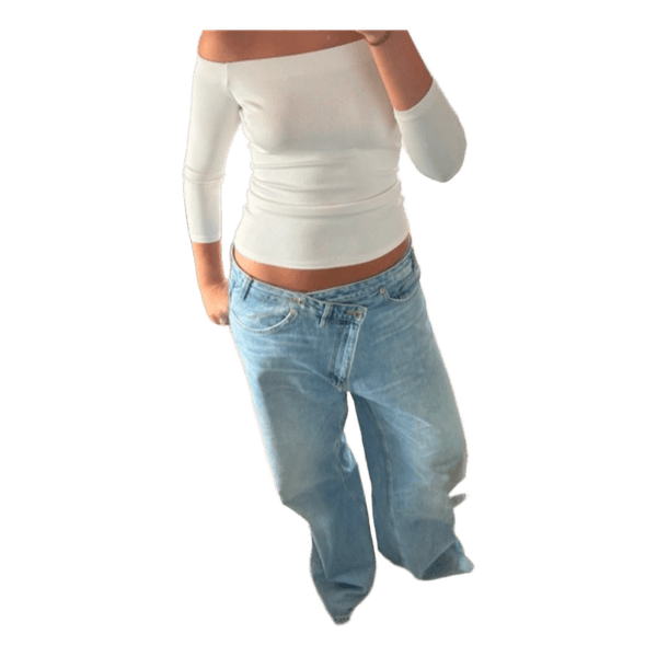 Lyseblå wide leg jeans