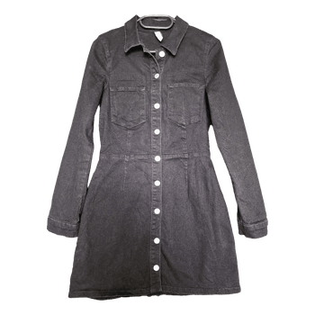 Black denim shirt dress