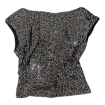 Sequin short sleeve top