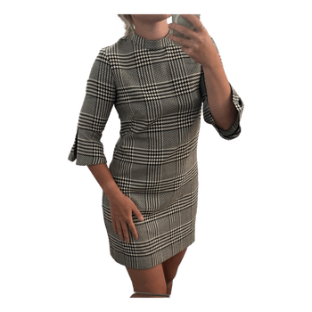 Check print mini dress