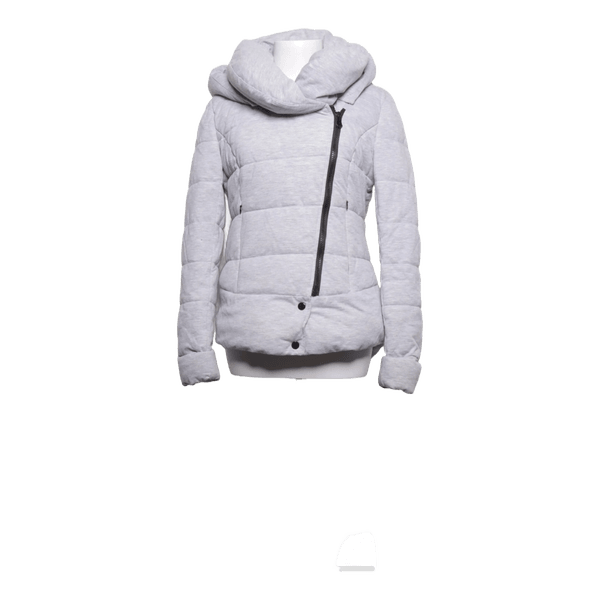 Grey quilted puffer jacket