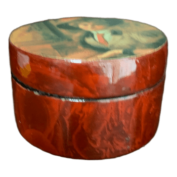 Vintage circular trinket box