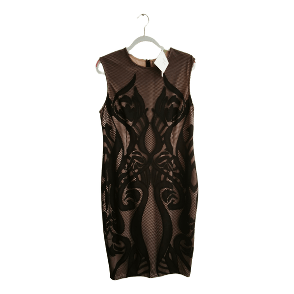 Asos black patterned dress